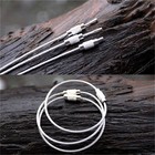 20x 1 5mm Screw Locking Wire Keychain Cable Rope Key Holder Keyring Chain Ring E