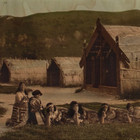 R p  Moore 1901 M  ori Poi Dancers Rotorua Nz Hand-colored Panoramic Photograph