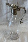 Antique Hand Blown Glass   Silver Claret