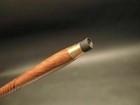 Vintage Antique Style Brass Wood Victorian Walking Stick Cane Spiral Carved 37 