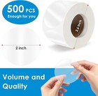 500 Pcs 2 Inch Round Clear Transparent Waterproof Stickers  Self-adhesive Seals