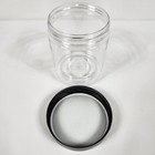 8 Oz Clear Plastic Jar Storage Container With Screw On Lid Wide Mouth Lot Of 12