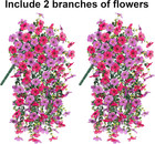 Artificial Flowers For Outdoors Fake Hanging Decoration  2pcs Purple And Hotpink