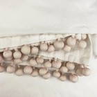 Restoration Hardware Baby   Child White Linen Cotton Crib Skirt W  Pink Pom Poms