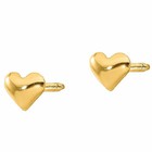 Madi K Kid s  Earrings 14k Yellow Gold  Solid Heart Screw Back Button  4mm