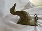 Vintage Bronze Metal Duck Head Wall Hanging Key Kitchen Towel Holder 6 5 
