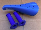 New  old School Bmx  Hard Shell Blue Seat With Grips Gt Dyno Viscount Dominator