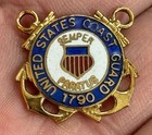 Lot Of 4 Vintage Uscg Coast Guard Badges Military Insignia Pins