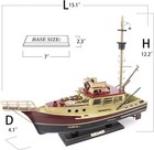 Jaws Orca Wooden Ship Model Shark Fishing Boat Pre-assembled Antique Finish S   