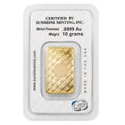 10 Gram Sunshine Gold Bar  new W  Assay  Mintmark Si 