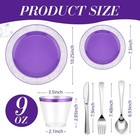 Norme 450 Pcs Purple Silver Plastic Party Plates Sets Include 75 Dinner Pate    