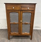 Antique Rustic French Provincial Punched Tin Pie Safe Jelly Cupboard Cabinet
