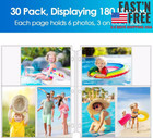 30 Pack Photo Sleeves For 3 Ring Binder -  4x6  For 180 Photos    archival Photo P