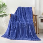 Fleece Throw Blanket Fuzzy Cobalt Blue Plush 50x60 In Extra Large Couch Bed Sofa