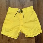 Birdwell Beach Britches Board Shorts Swim Trunks Yellow Vtg Nos Mens Sz 27 3 5 