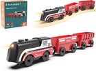 Electric Wooden Train For Kids 3  Battery Powered Compatible With Brio   Thomas