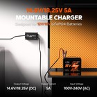 Litime 14 6v 18 25v 5a Dual Voltage Lithium Charger For 12v 16v Lifepo4 Battery
