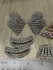 Vintage Lot Of 4 Rhinestone Shoe Clips