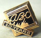 Ab Chance Co  Employee Service Award 1 10 10k Screw Back Tie Pin Advertising