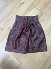 Zara Red Snake-print Button-front Mini Skirt