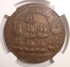1739 Admiral Vernon Medal  Fort Chagre Ngc Vf30