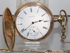 Elgin Gold Filled Hunter Pocket Watch Model 6  Grade 312  16s  15j - Running