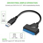 Usb 3 0 To Sata Iii Hdd Ssd 2 5  Hard Drive Adapter Cable 22-pin Data Power Uasp