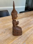 Theppanom Thai Buddha Wood Carved Figurine Statue Home Decor