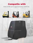 Kemimoto Forklift Cover  Side Zippered Easy To Get Items Hatch Large  Black
