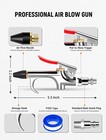4pcs Air Nozzle Blow Gun Kit For Compressor  2-way Connection Upgrade  Silver