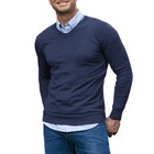 Men s V Neck Sweater Knitted Pullover Autumn Long Sleeve Gift Gym Fall Winter