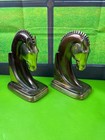 Vintage Pair Of Art Deco Trojan Horse Bookends