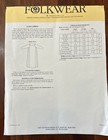 Folkwear Gaza Dress Vintage 1982 Pattern 101 Uncut  Embroidery Patterns Included