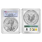 2021 Reverse Proof American Silver Eagle Designer 2pc Set Pcgs Pr70 Fdoi Flag