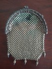 Antique Art Nouveau German Silver Chatelaine Chainmail Coin Purse W  Charms