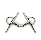 Full Cheek Horse Snaffle Bit With Lozenge Fat Double Joint Oval Link Stainless 