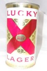 Vintage Lucky Lager Steel Beer Cans  2  Pack  drained  Pulltop