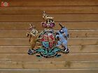 Large Royal Coat Of Arms Wall Plaque  Crest Warrant  King   Queen  Hand Painted