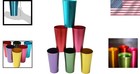 Retro Aluminum Tumblers Set Of 6 - 14oz Insulated Drinkware In Assorted Colors