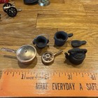 Large Lot Of 49 Doll House Miniatures - Enamel  Metal  Wood - Vintage