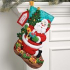 Bucilla Felt Applique 18 Stocking Making Kit Toy Train Santa Perfect For Diy