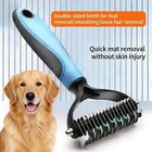 Double Sided Pet Grooming Comb Dog Cat Dematting Deshedding Brush Tool