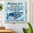 Sea Turtle Wall Art Decor For Bathroom  8 X 8 Inches  Framed    Inspirational   