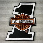      Harley Davidson Motorcycle Embroidered Iron On Patch Bike Hd Mc Black Premium