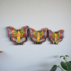 Talavera Butterfly Trio   Hand-painted Mexican Wall Art