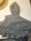 Max Studio Baby Girl Hooded Poncho 12m Gray Sparkle