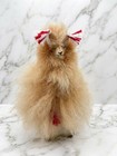 Vintage Adorable Real Alpaca Fur Llama Figurine Plush Peruvian Folk Art 5 