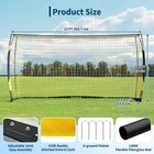 12x6ft Foldable Portable Soccer Goal Net With Metal Base  7-ply Net   Carry Bag