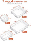 Smartake 7-piece Drawer Organizer With Non-slip Silicone Pads  4-size Desk Drawe