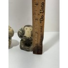 Vintage Netsuke 3 Wise Monkeys Figurines Signed See Hear Speal No Evil